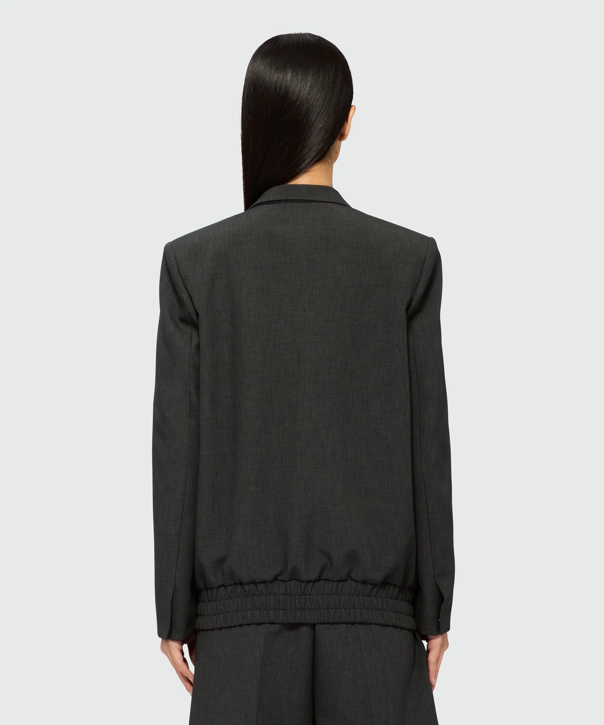 Anthracite jacket with twill lapels - Image 3