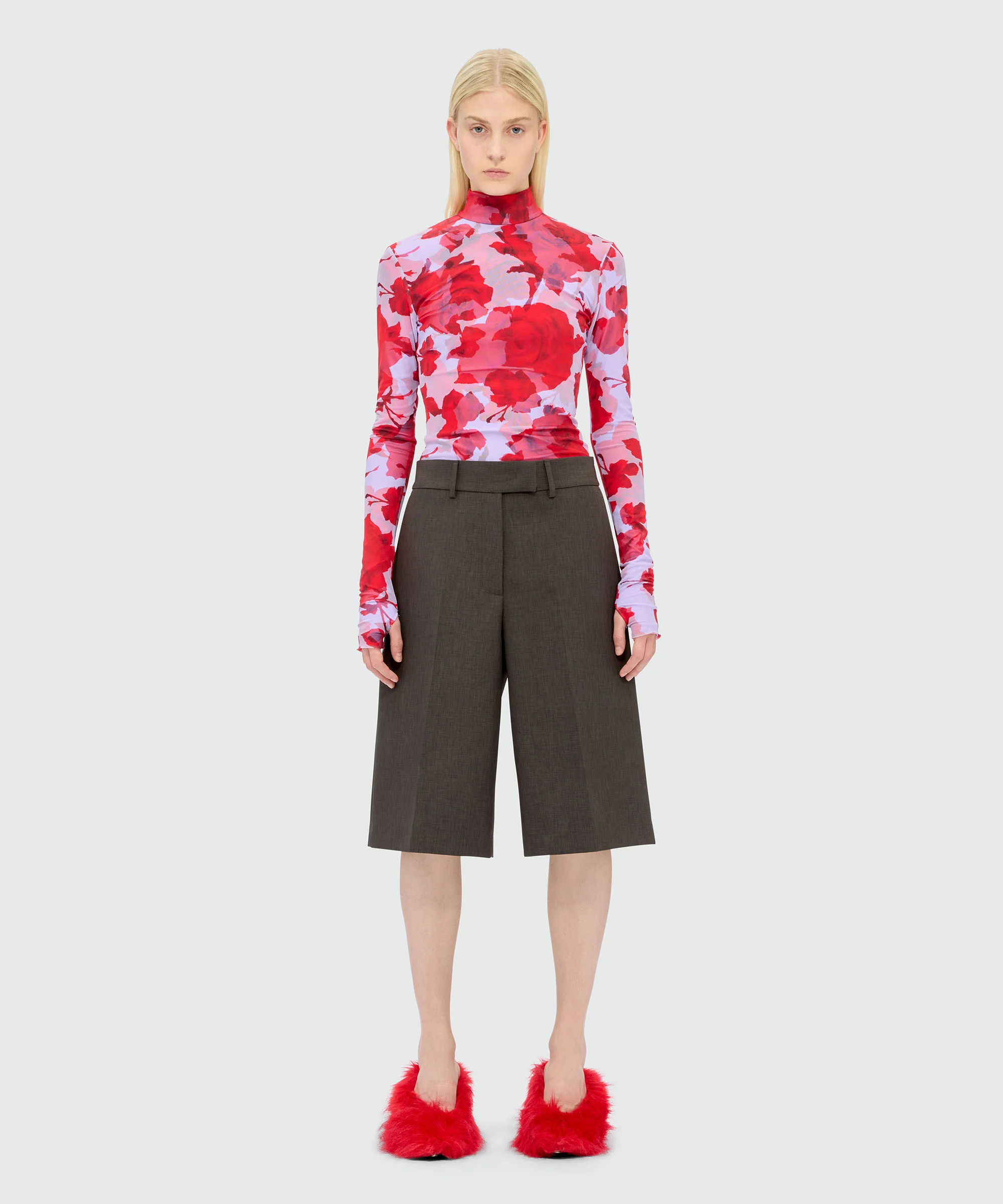 Anthracite twill Bermuda shorts - Image 2