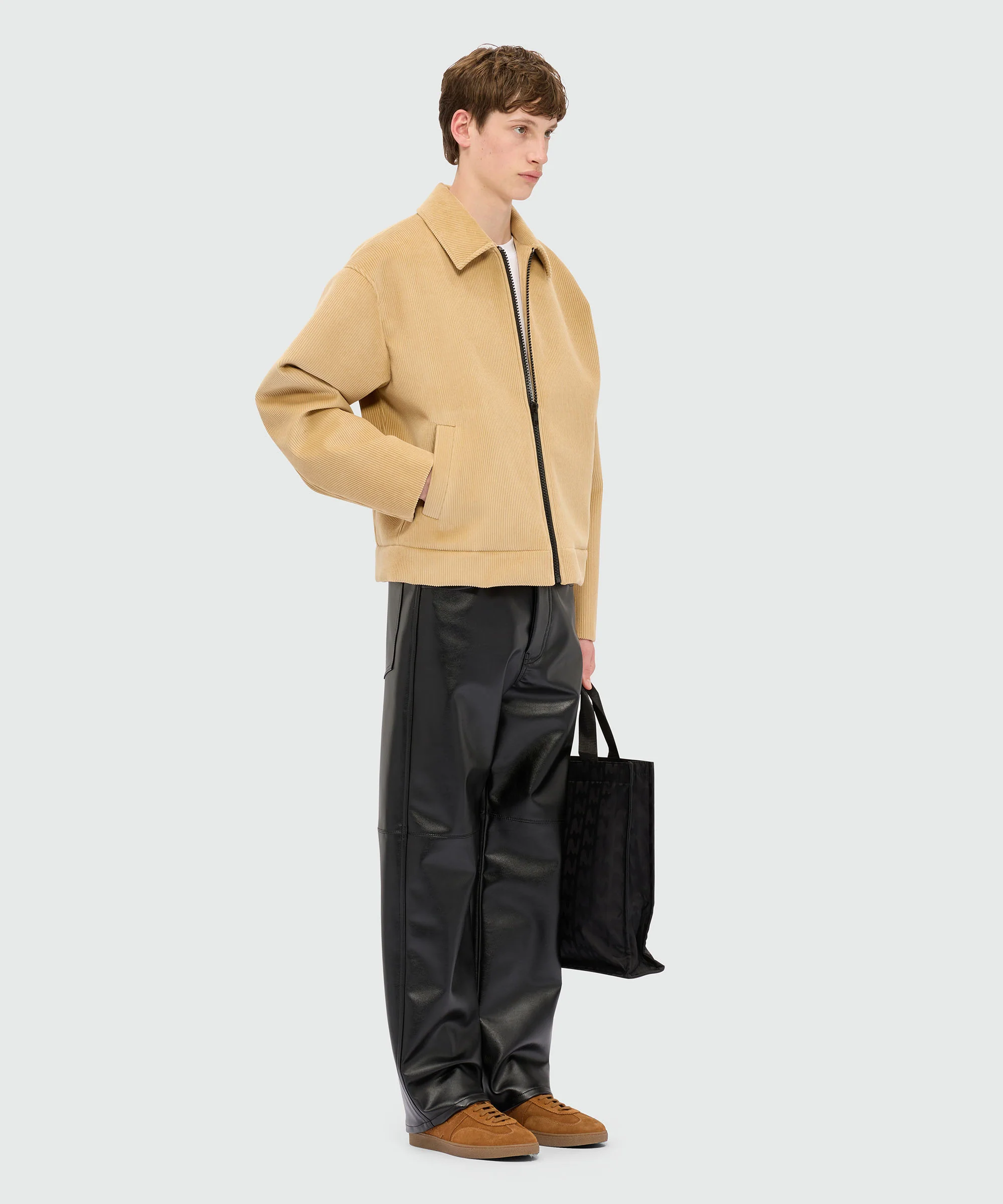 Beige scuba velvet jacket - Image 4