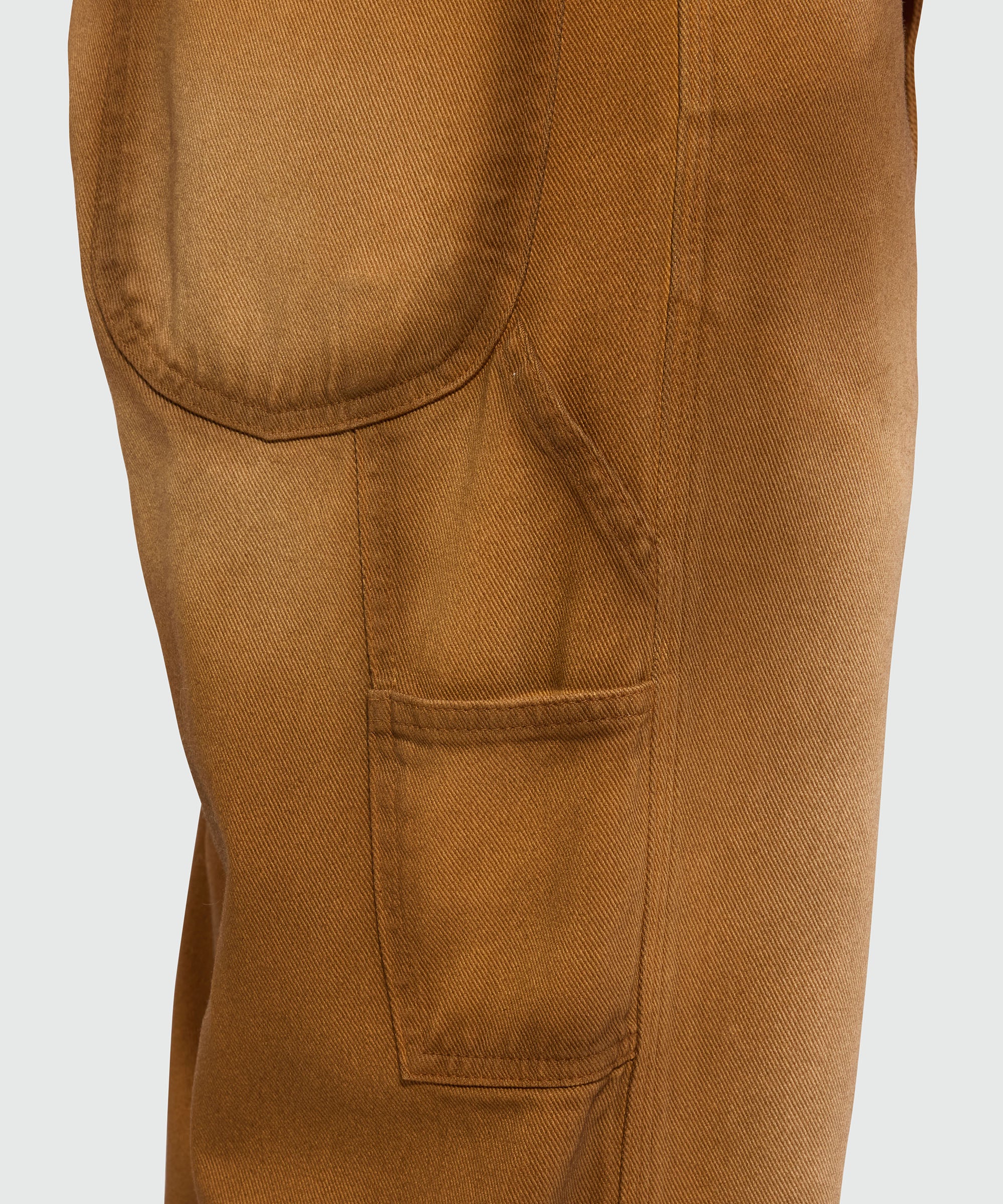 Beige spray-effect denim trousers - Image 5