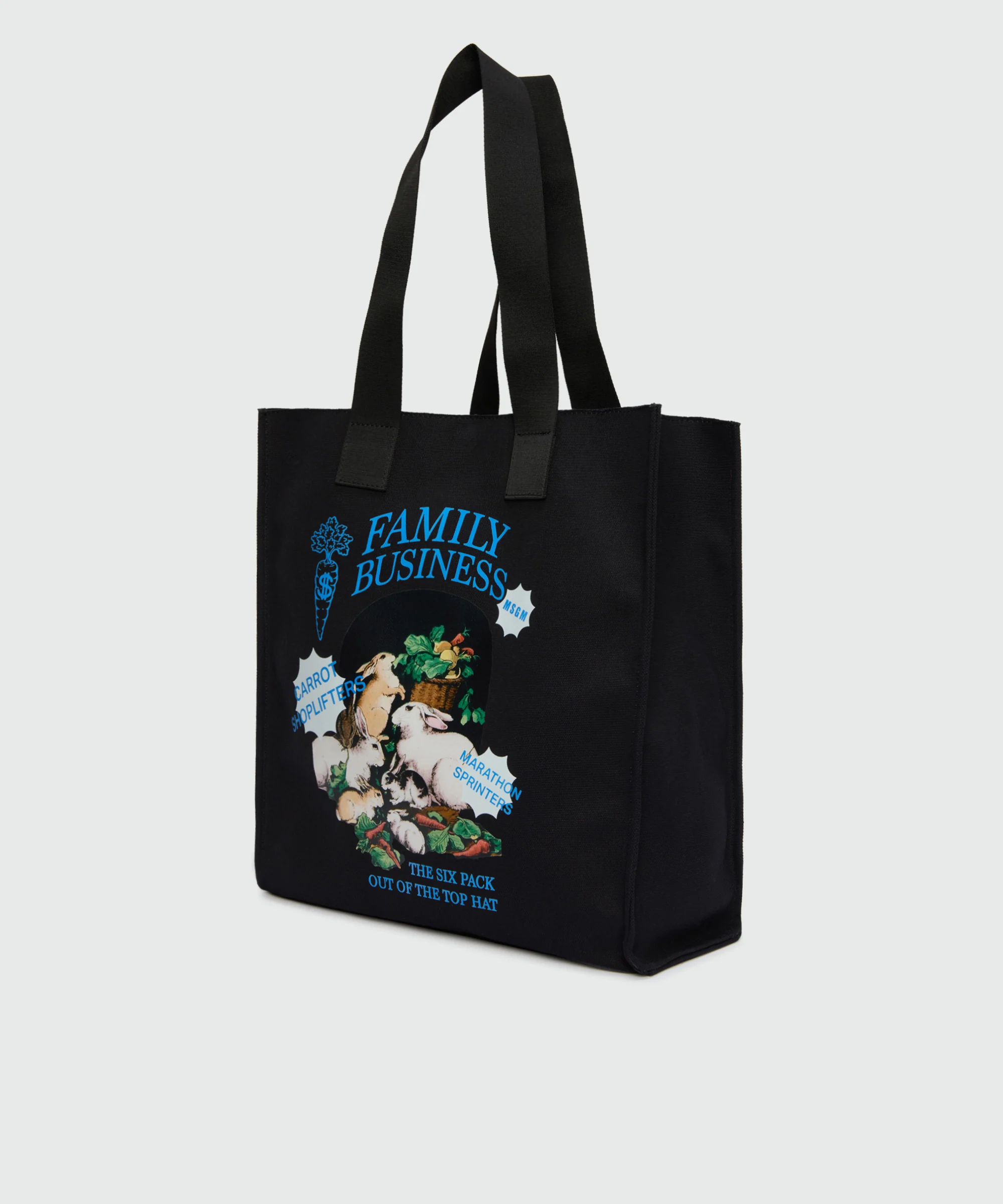 Black canvas tote with "Family Business" print - Image 3