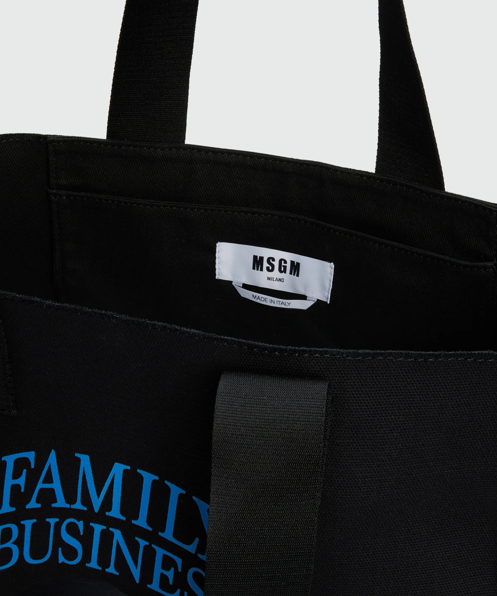 Black canvas tote with "Family Business" print - Image 4