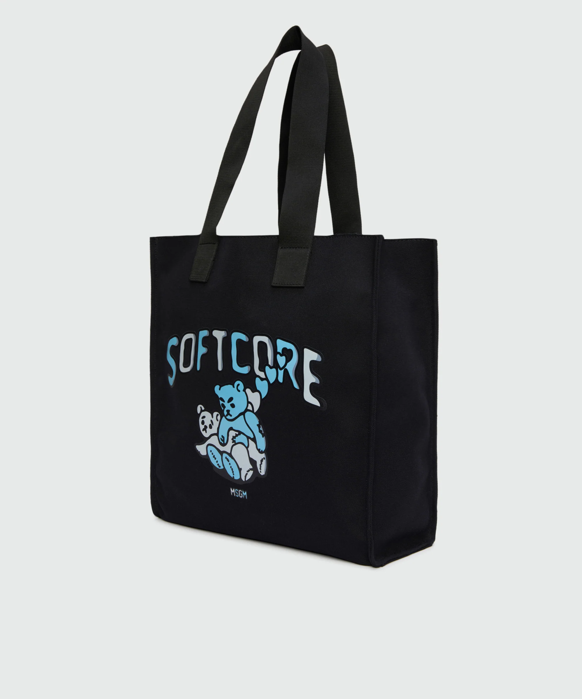 Black canvas tote with "Softcore" print - Image 3
