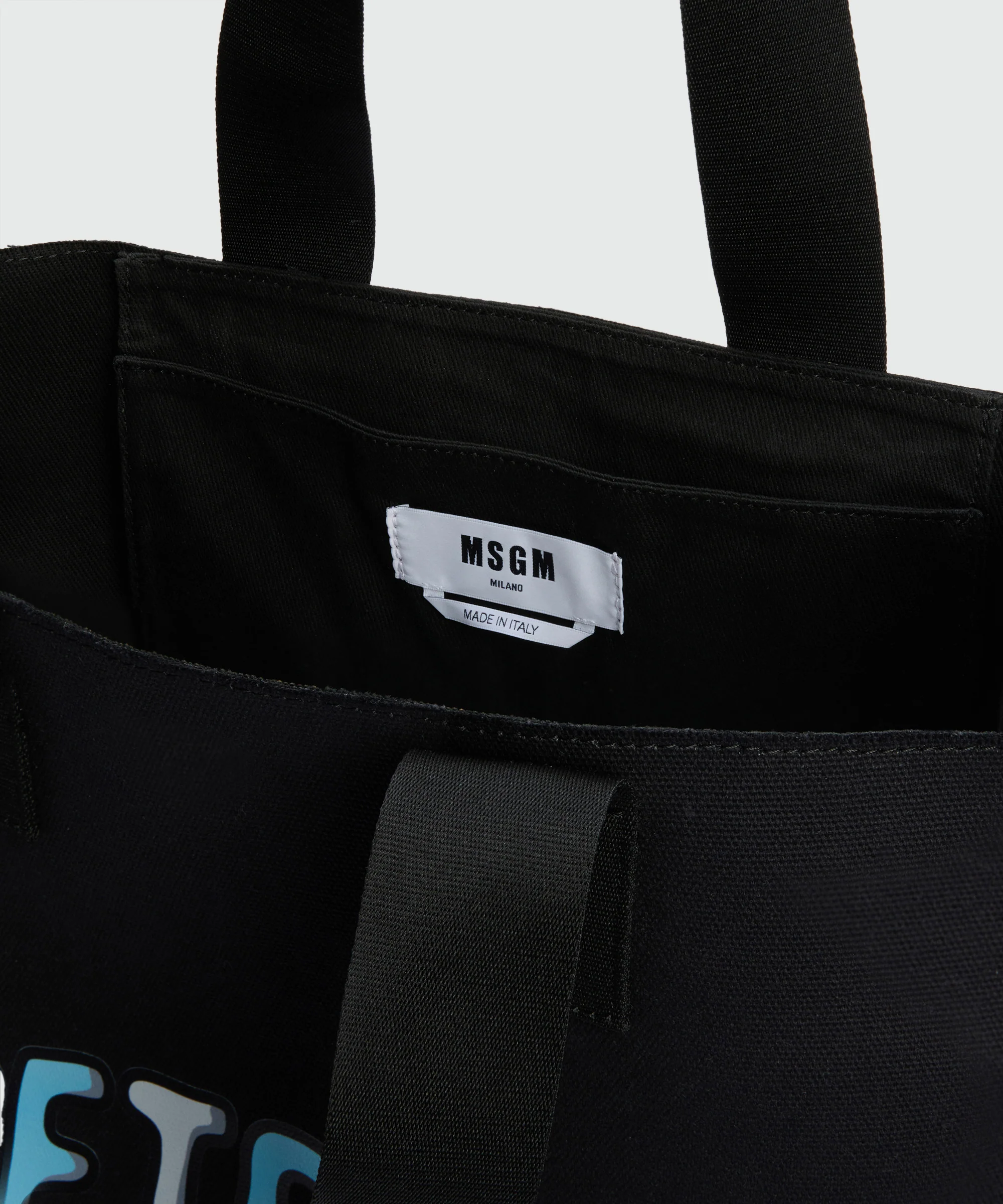 Black canvas tote with "Softcore" print - Image 4