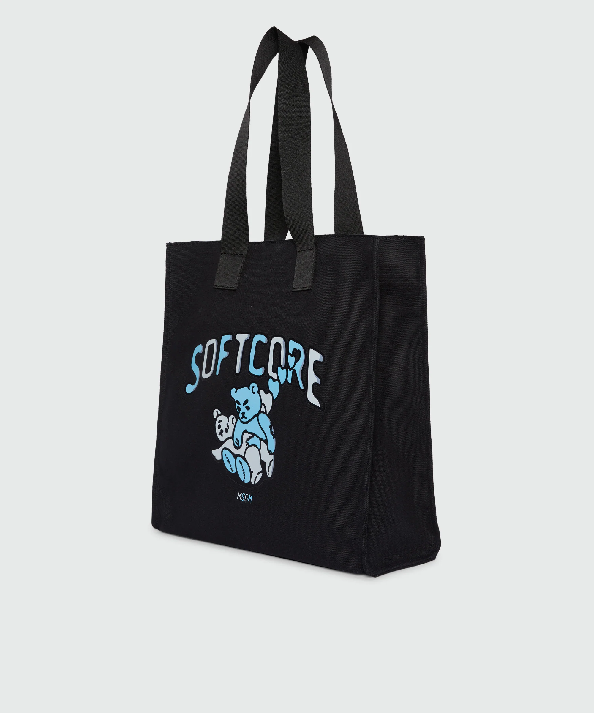 Black canvas tote with "Softcore" print - Image 3