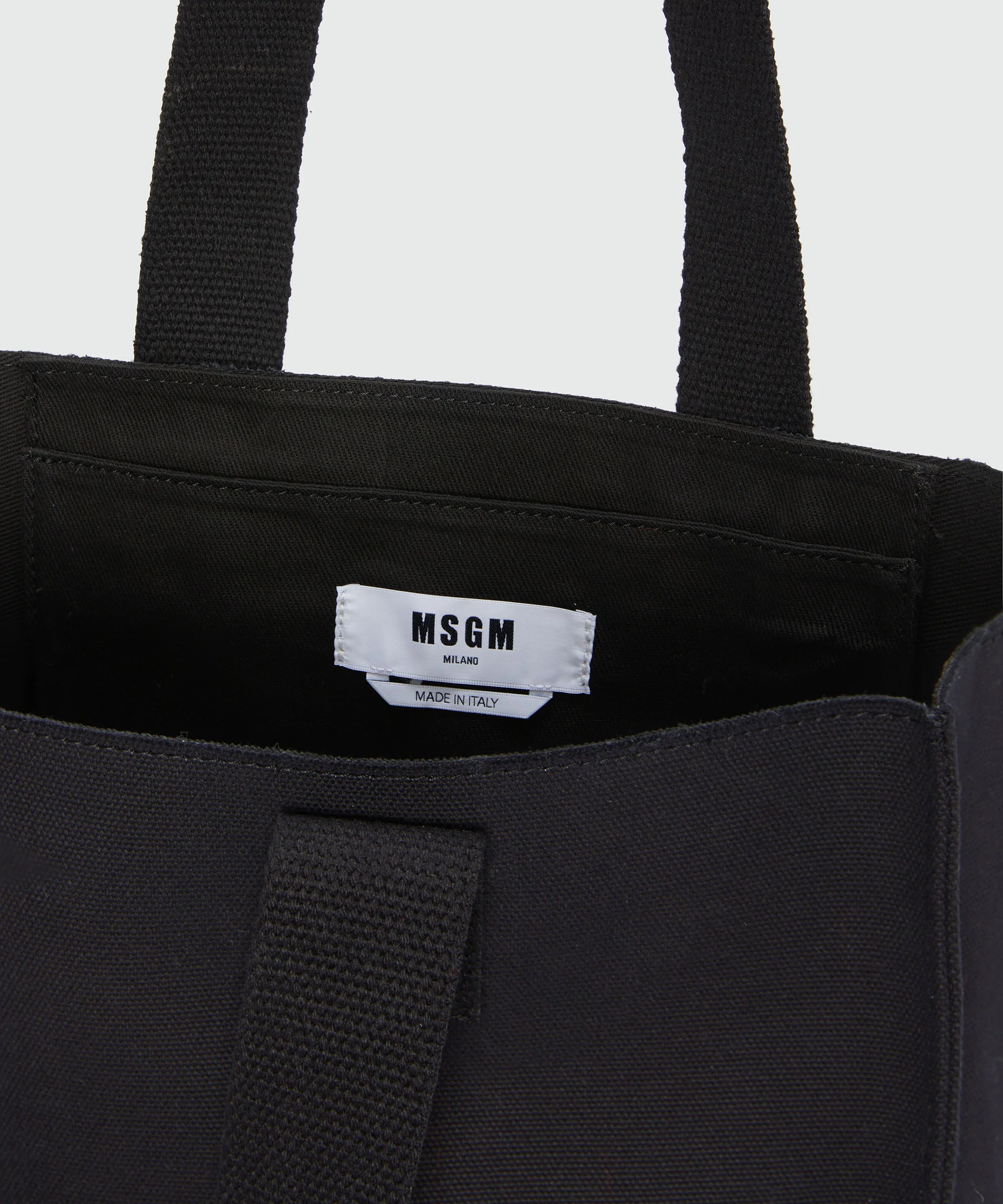 Black canvas tote with "Tough" print and lettering - Image 4