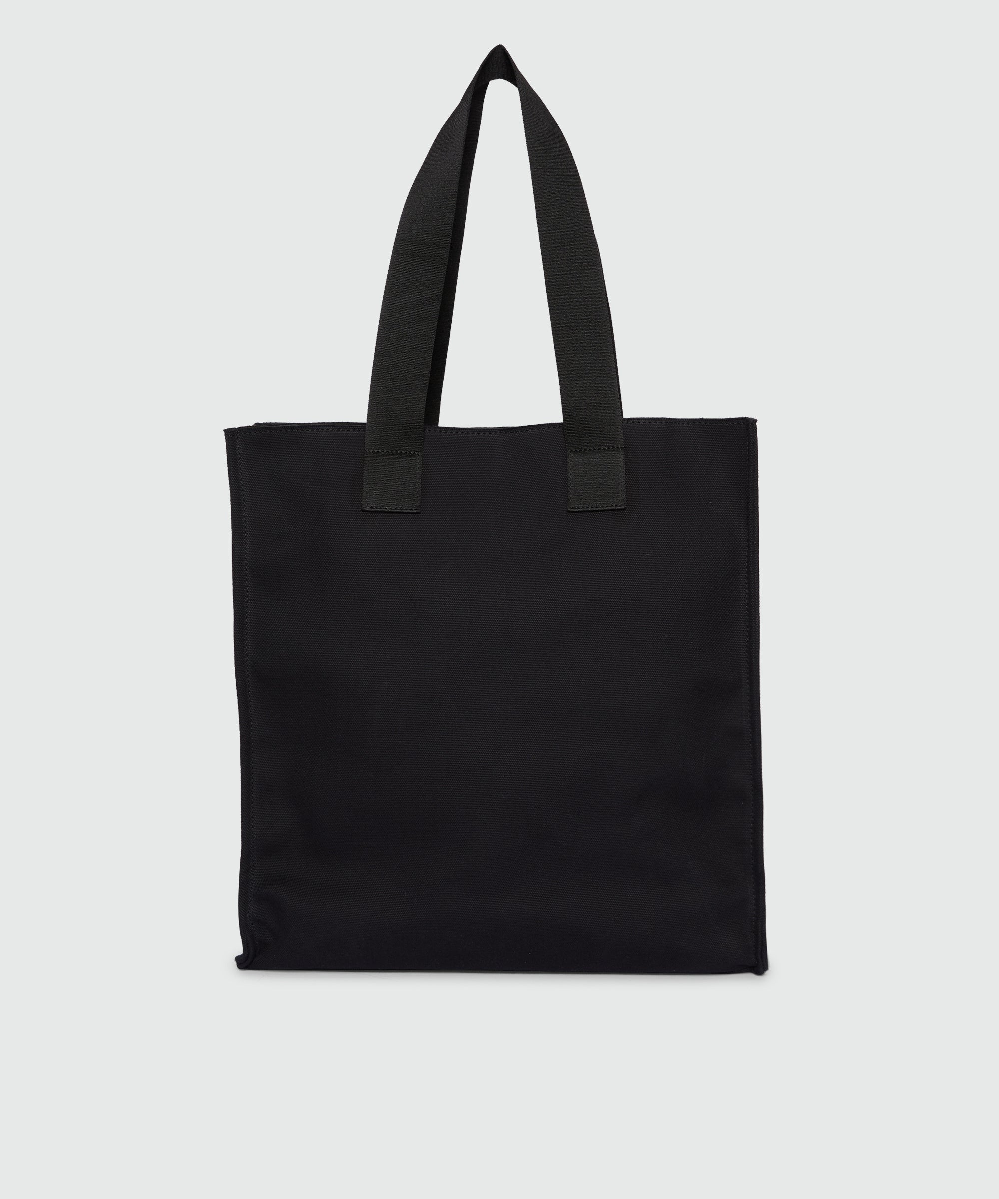 Black canvas tote with white cursive MSGM logo - Image 2