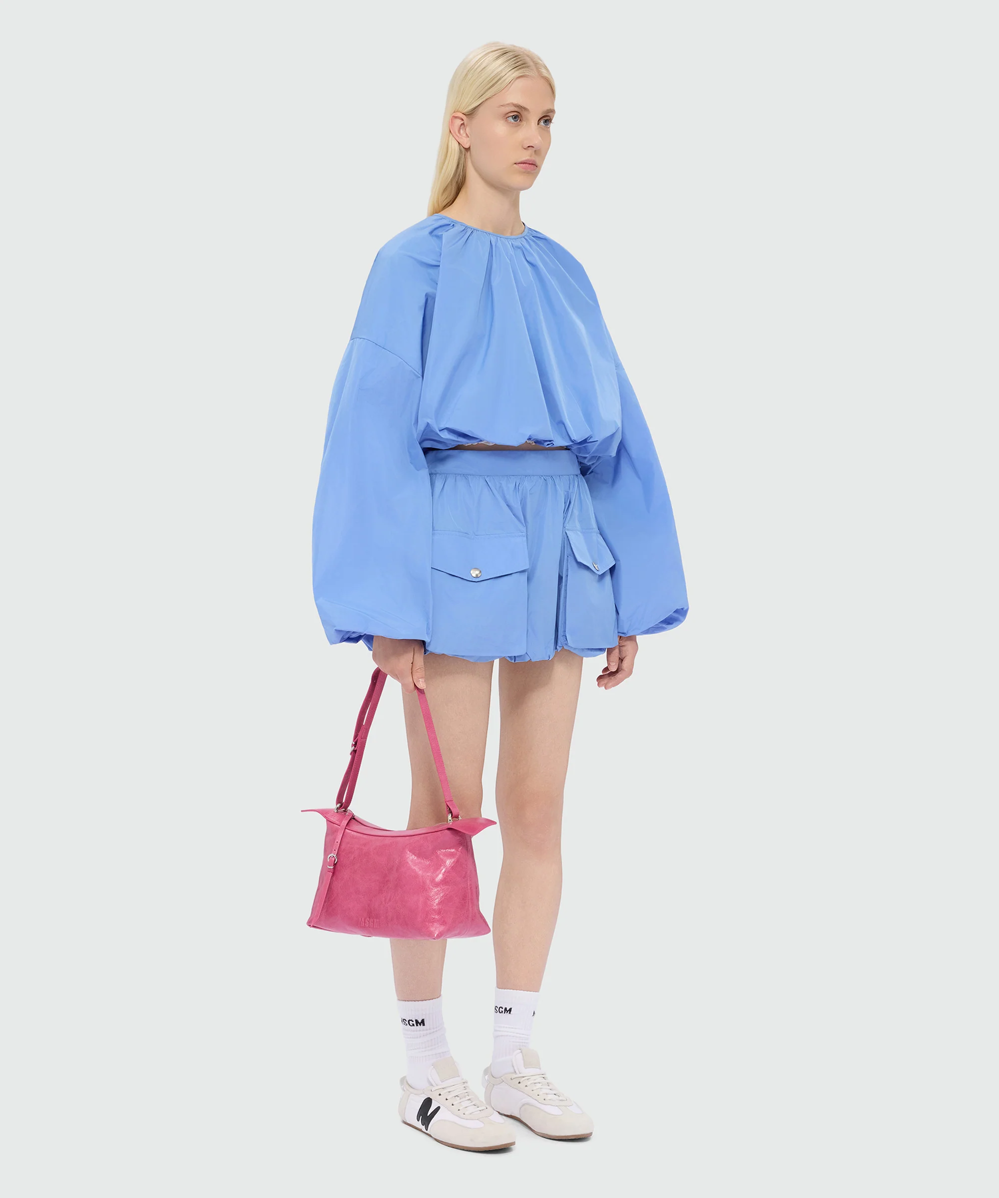 The Molly pink crackled leather shoulder bag - Image 5