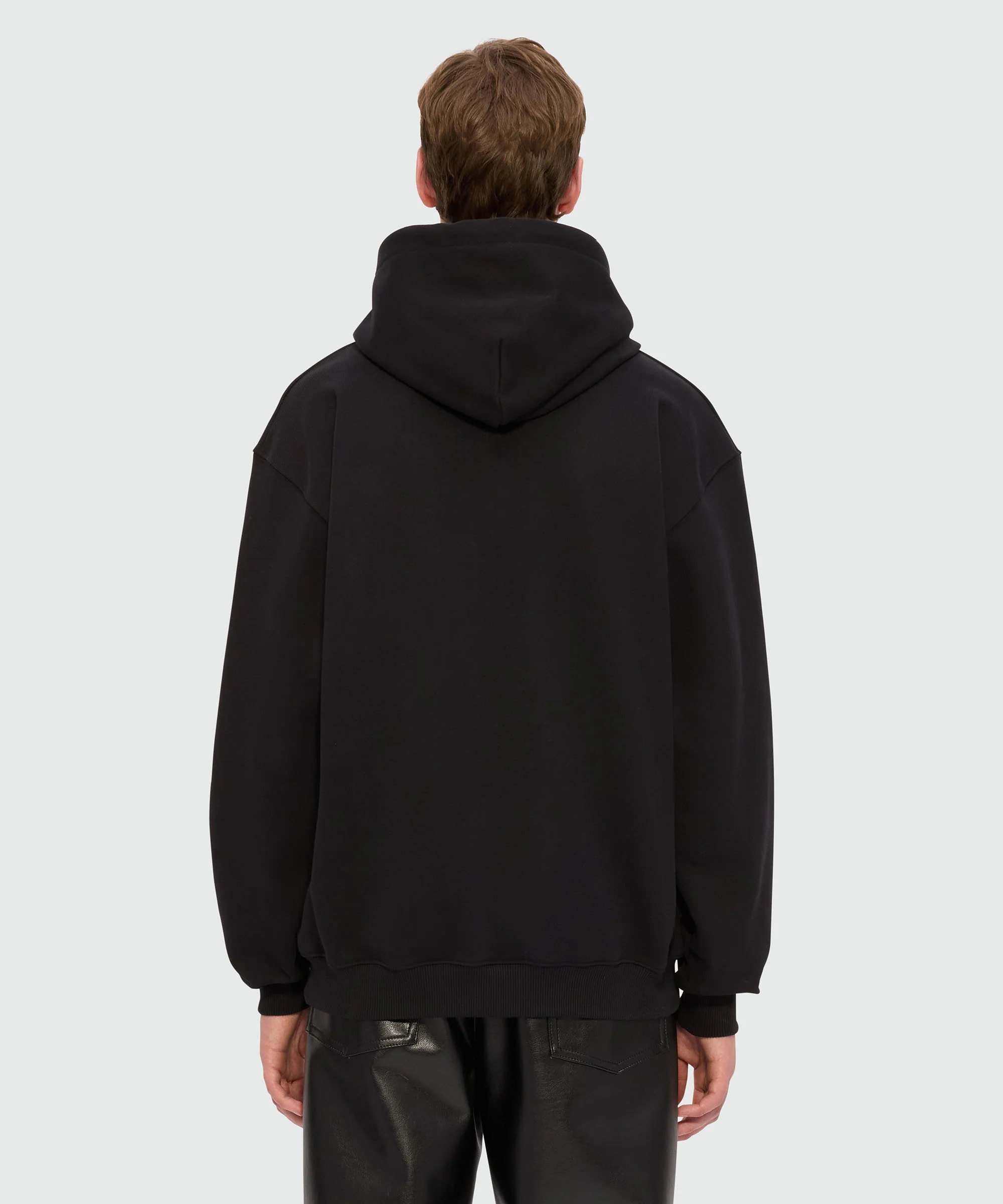 Black hoodie with "Sketched Bunnies" print - Image 3