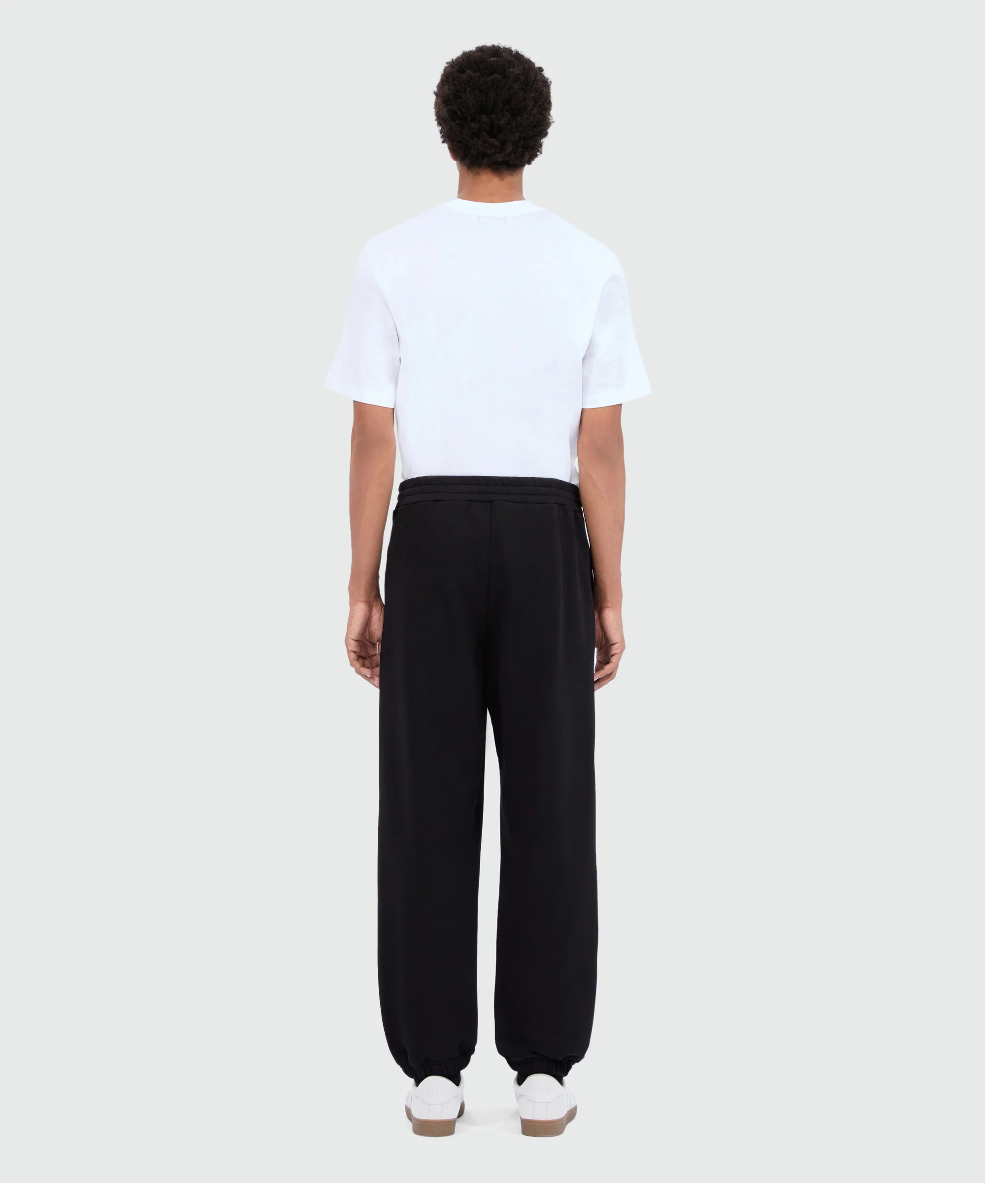 Black jersey joggers with cursive MSGM logo - Image 3