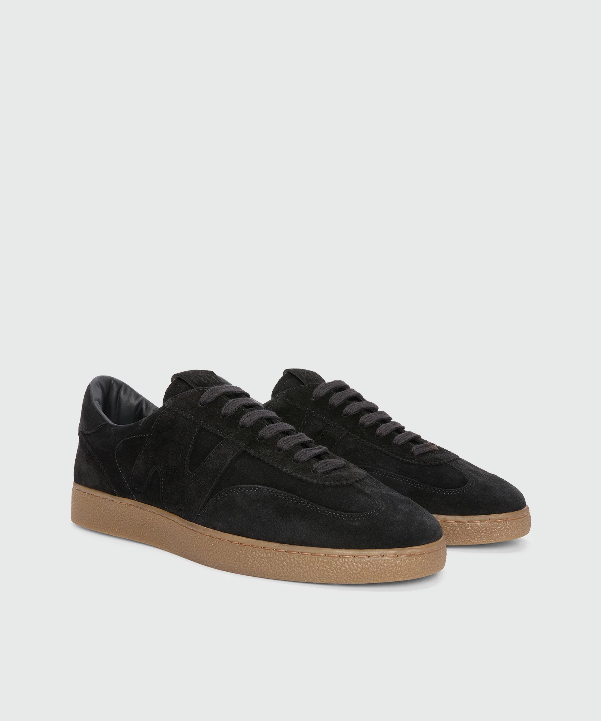Black Retro Trainer sneakers in suede - Image 3