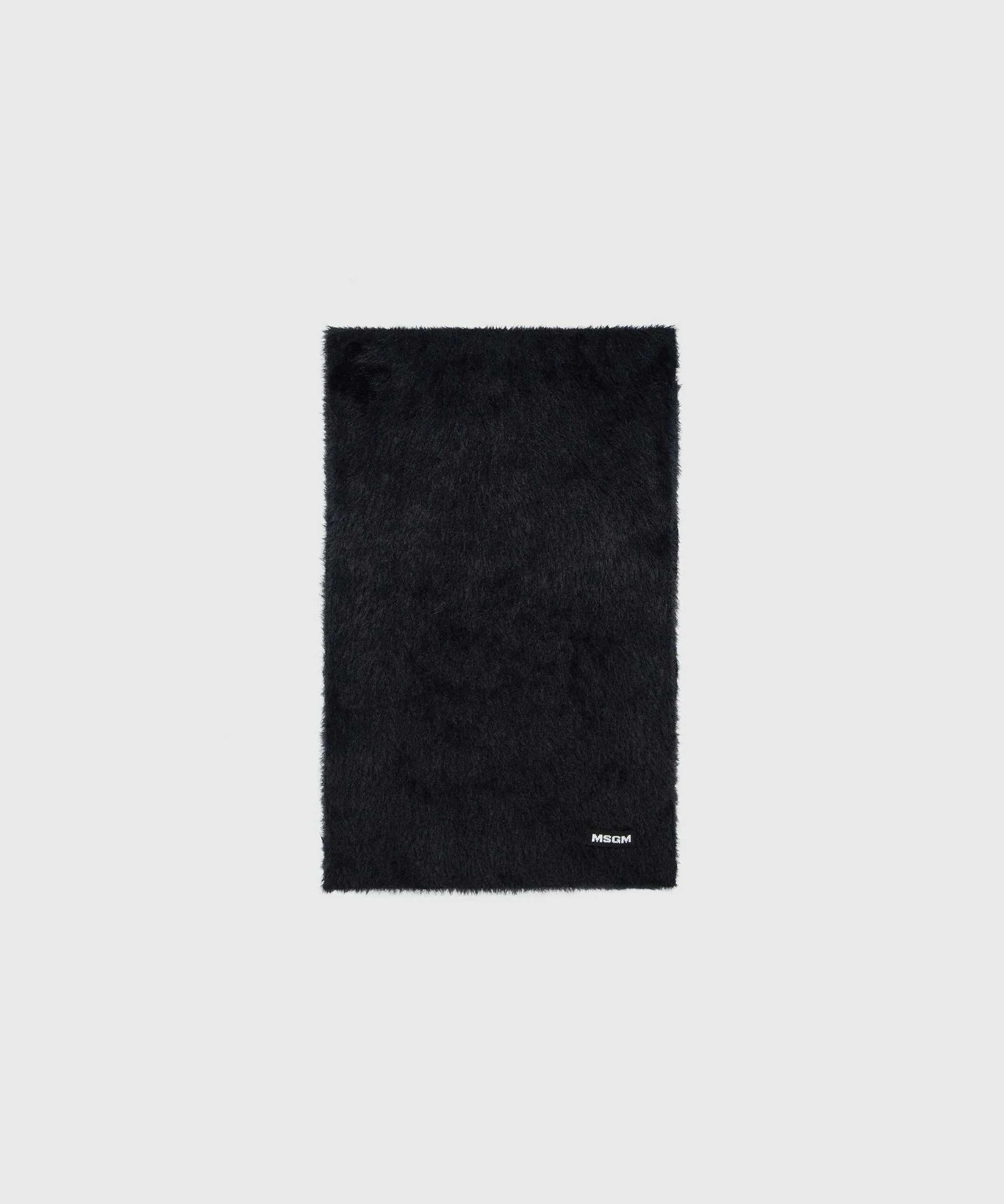 Black scarf with MSGM logo label