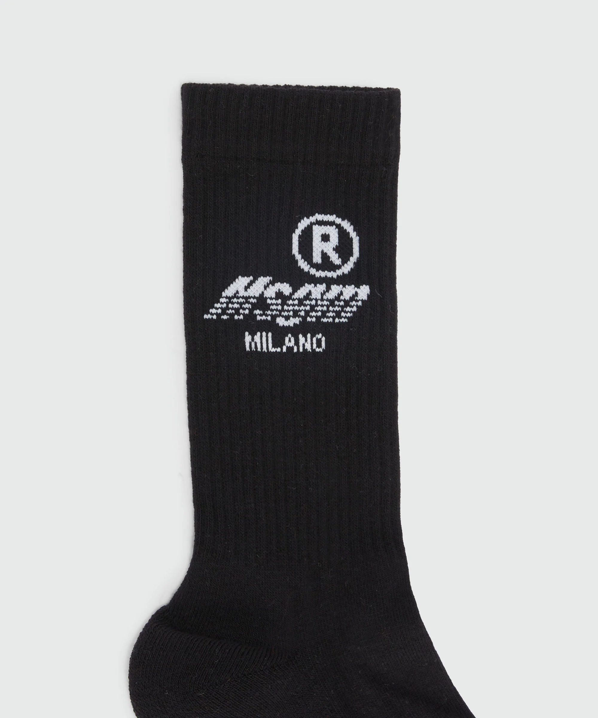 Black socks with MSGM Race jacquard graphics - Image 2