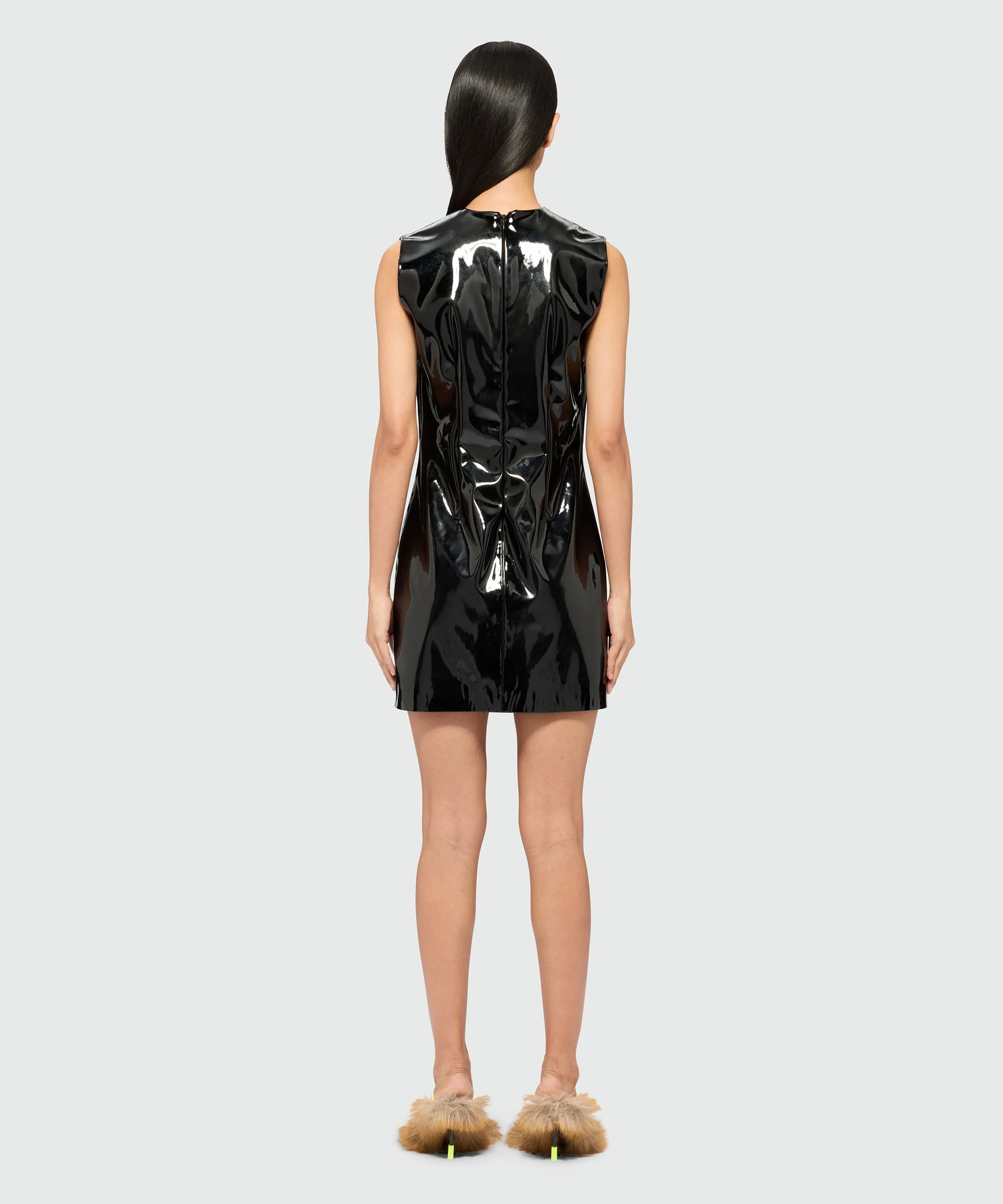 Black vinyl minidress - Image 3