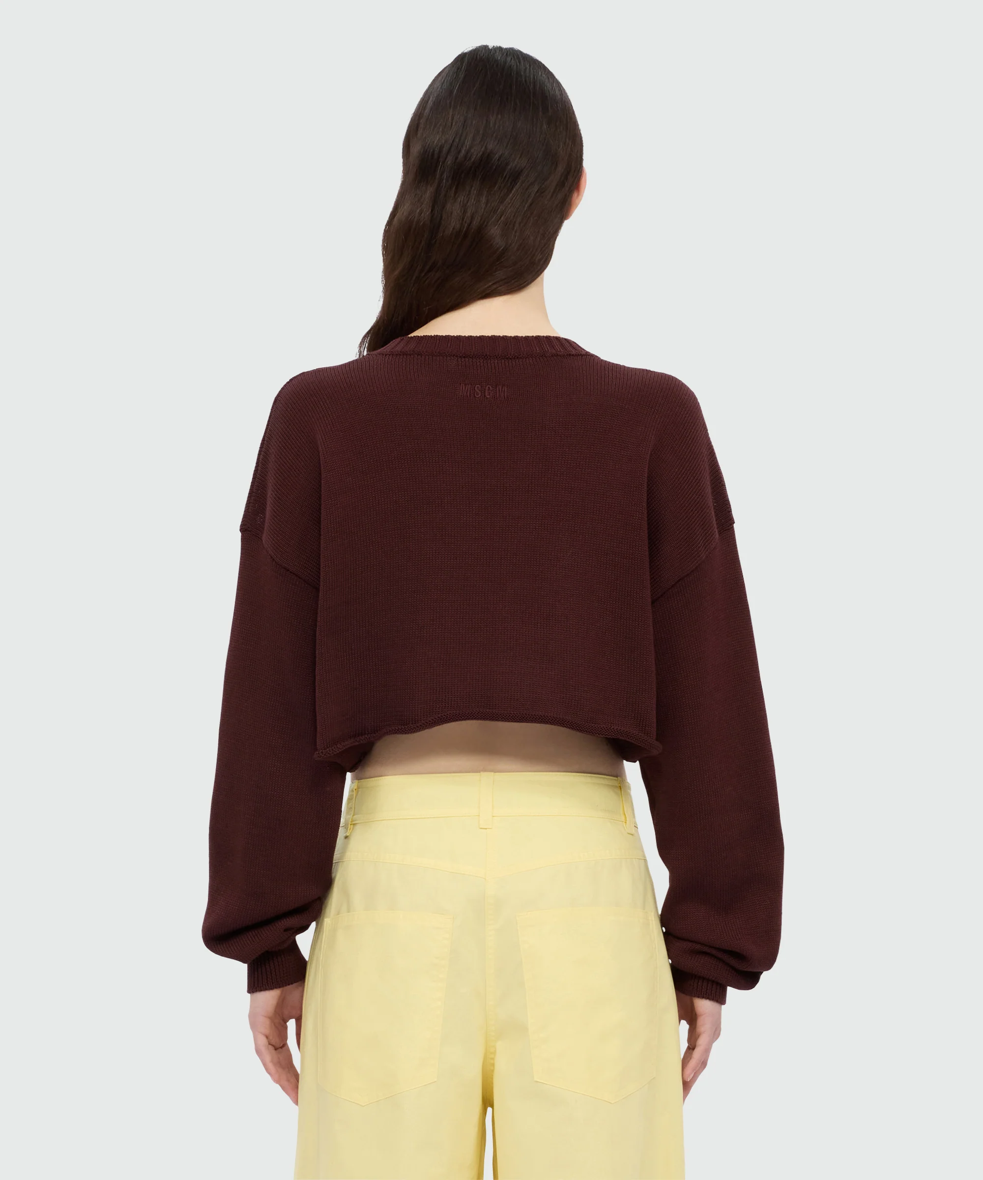 Brown cropped sweater with studs. - Image 3