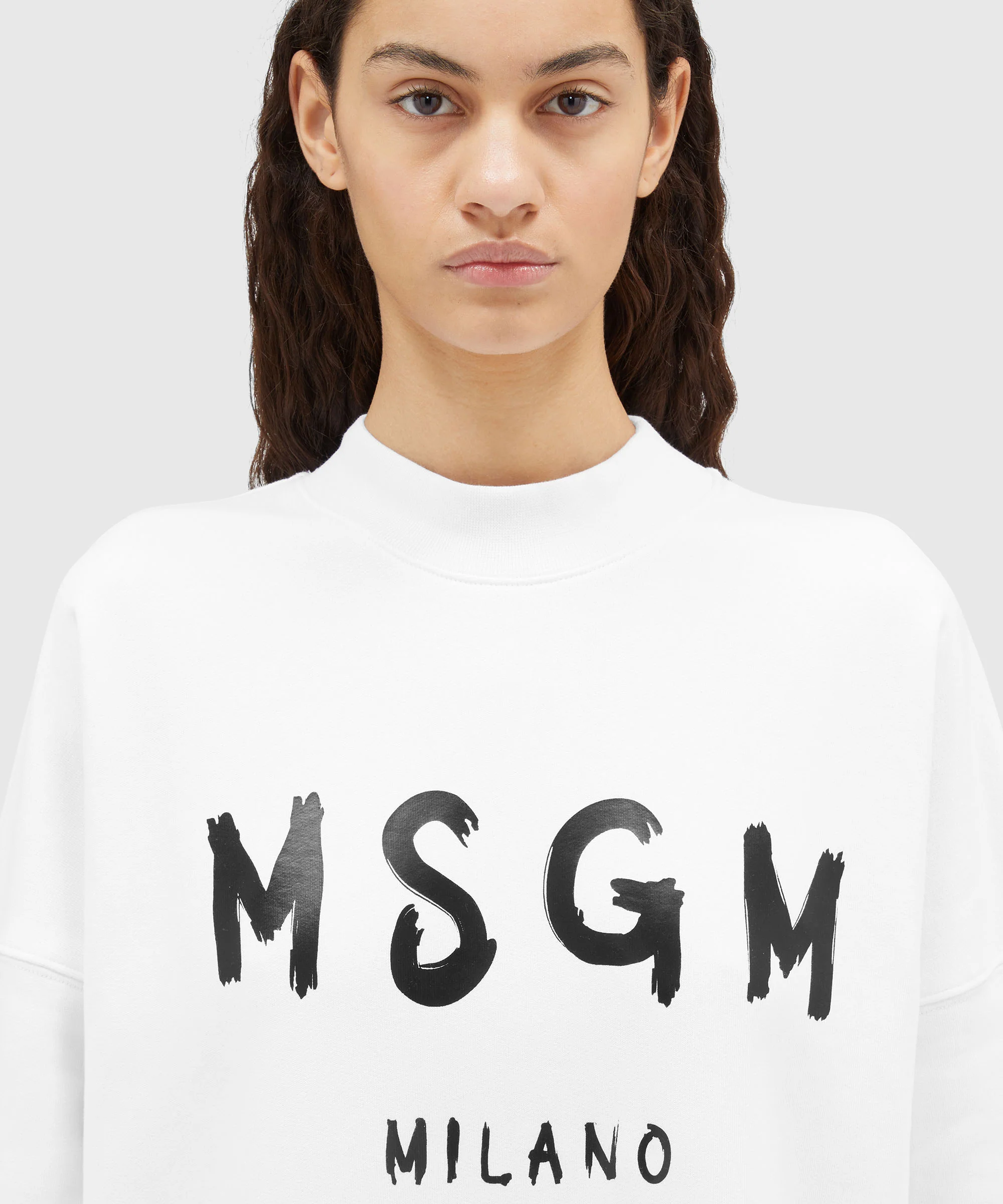 Cotton dress with brushed logo - Image 5