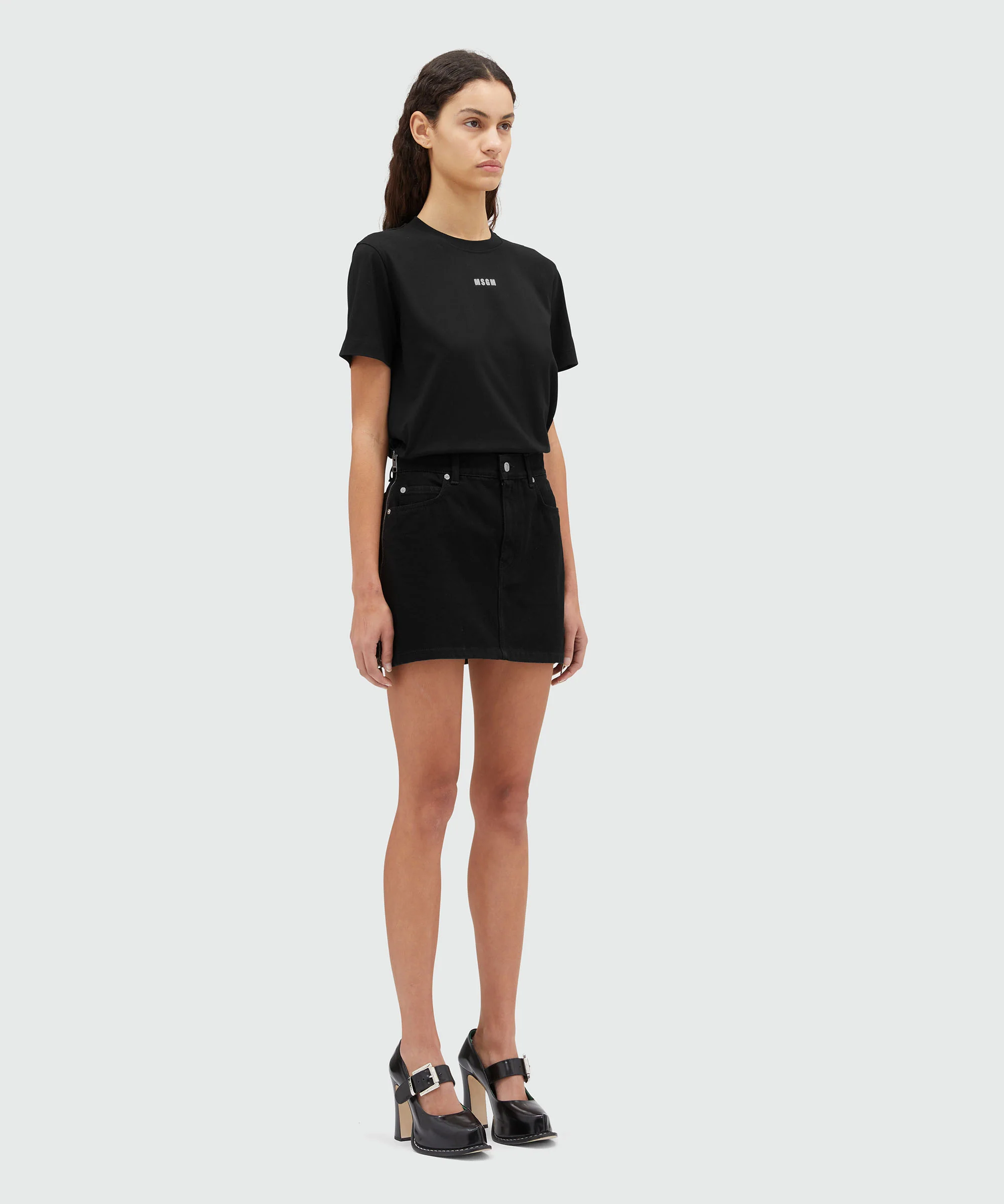 Cotton T-shirt with micro logo - Image 4