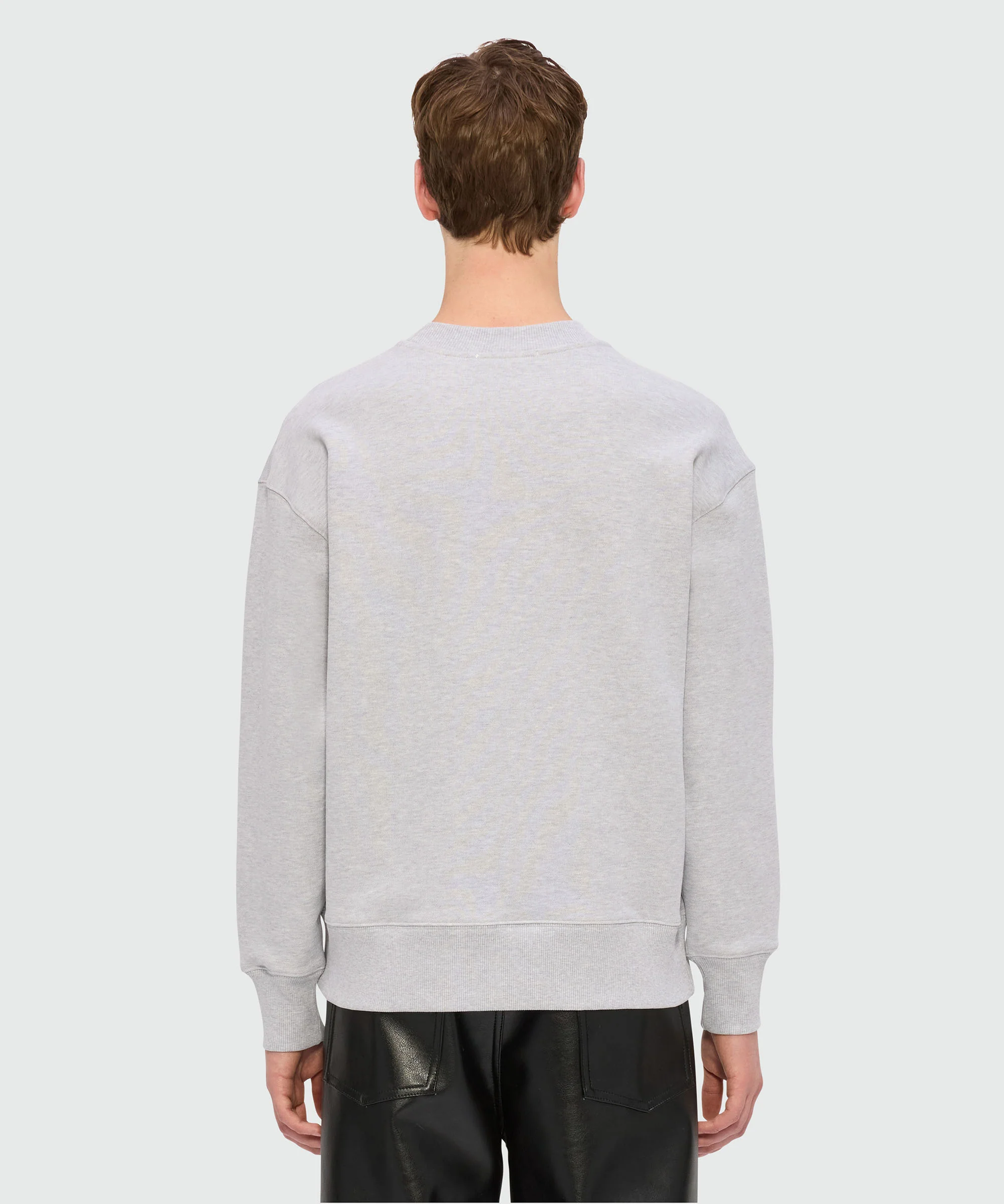 Grey melange jersey sweatshirt with MSGM patch - Image 3