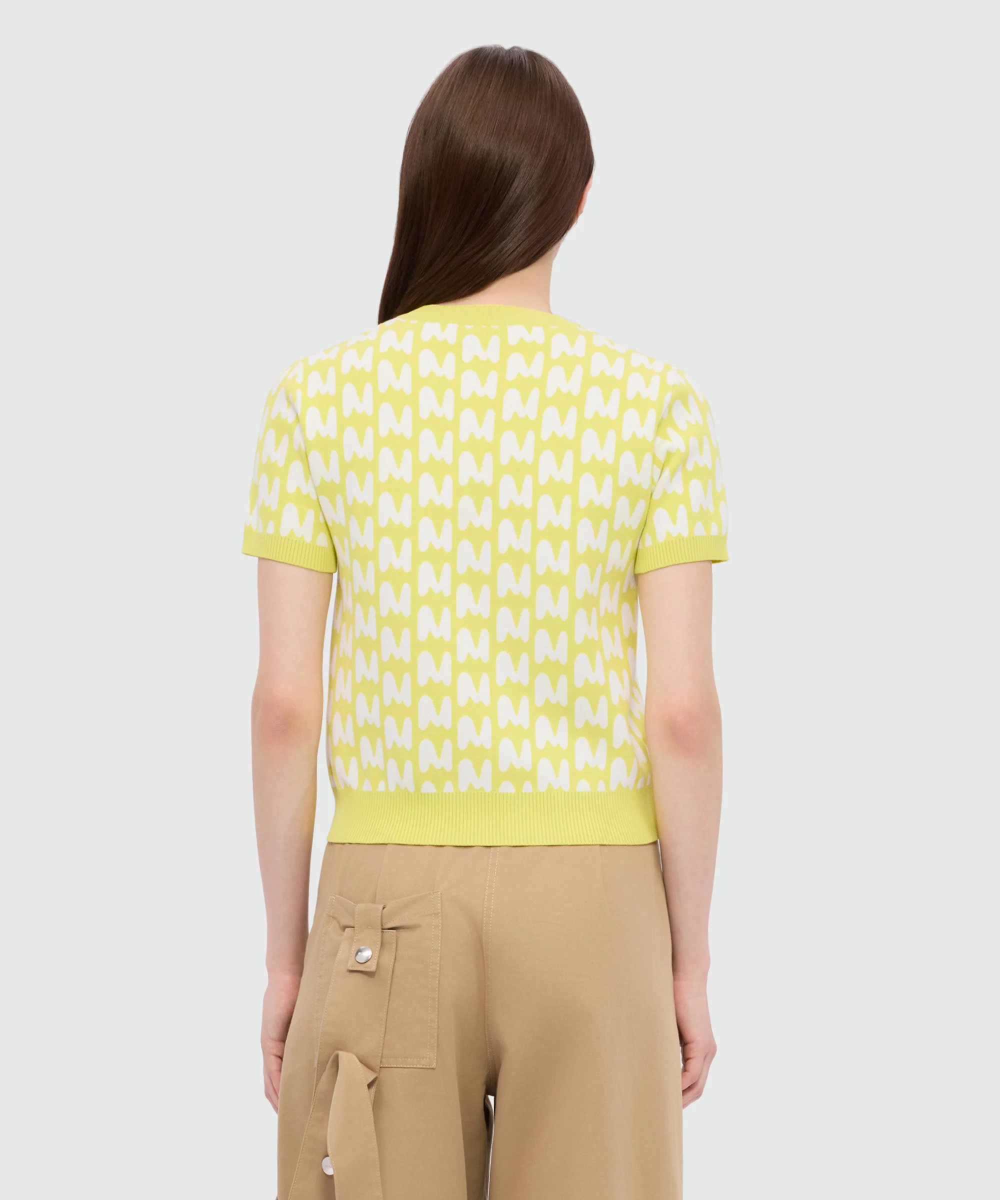 Lime MWAVE jacquard knit top - Image 3