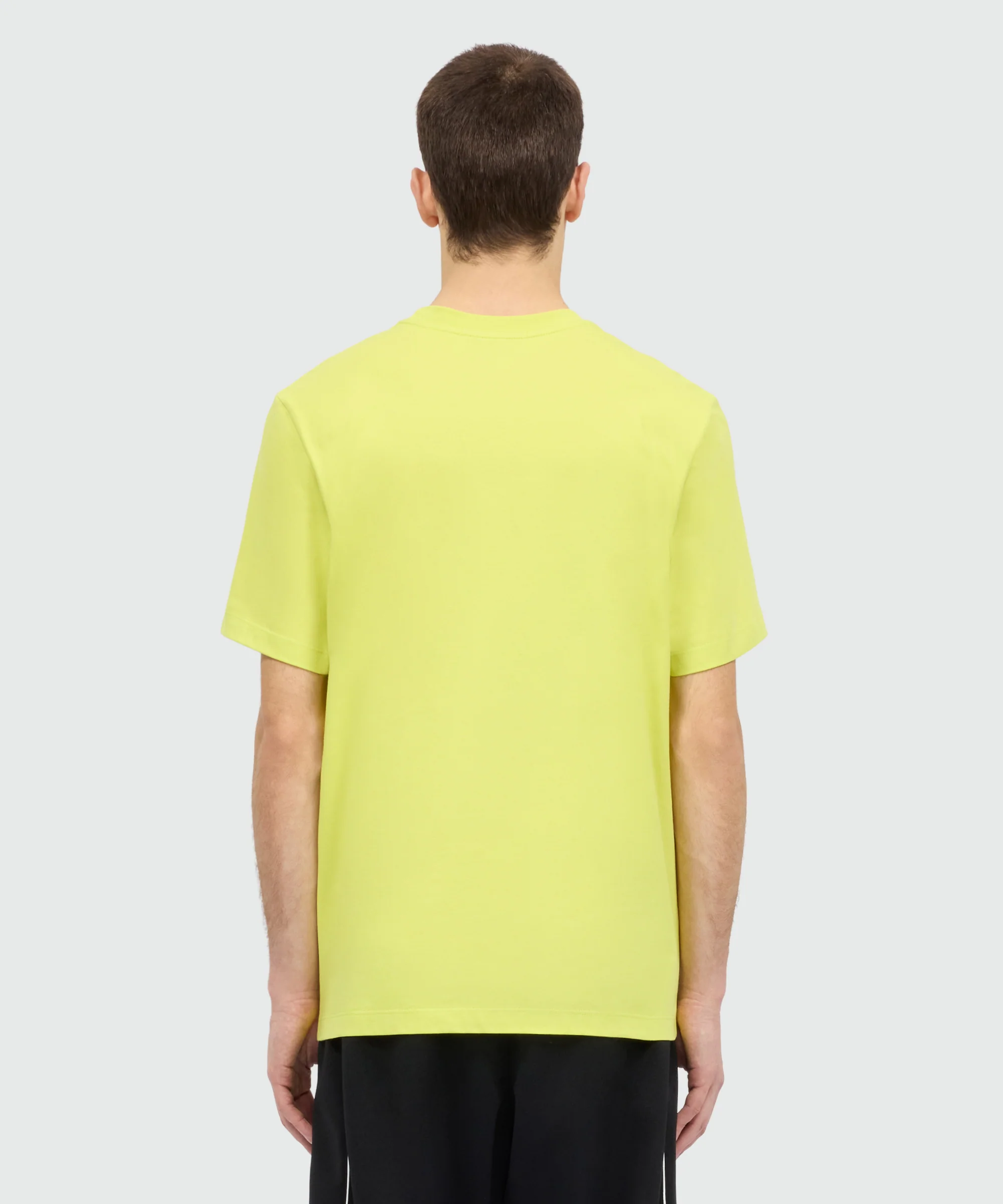 Lime short-sleeve cotton jersey T-shirt with micro logo on the front - Image 3