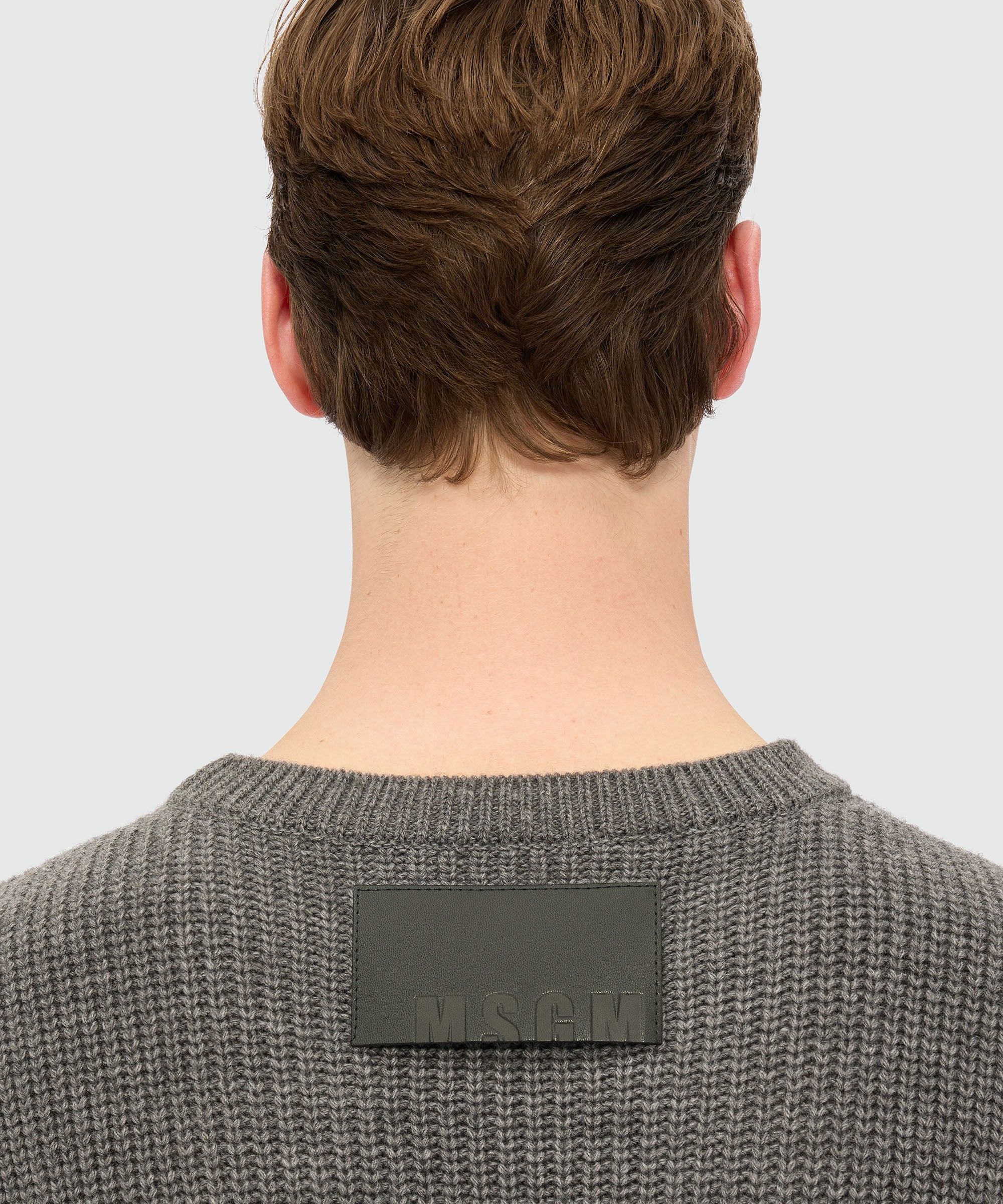 Melange grey vest with colour block detail - Image 5