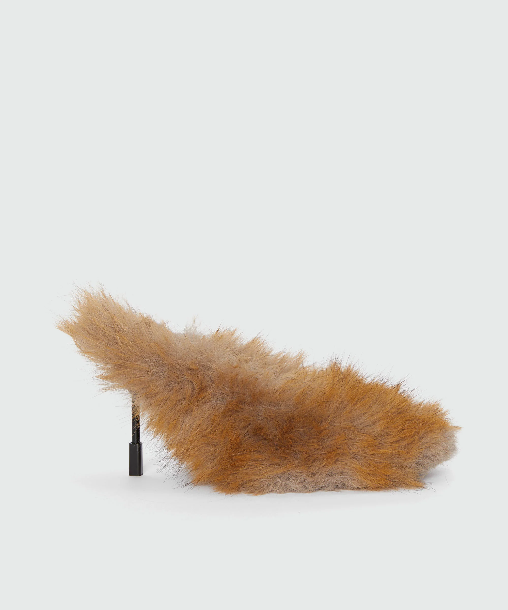 MSGM Iconic natural faux fur mules with heel