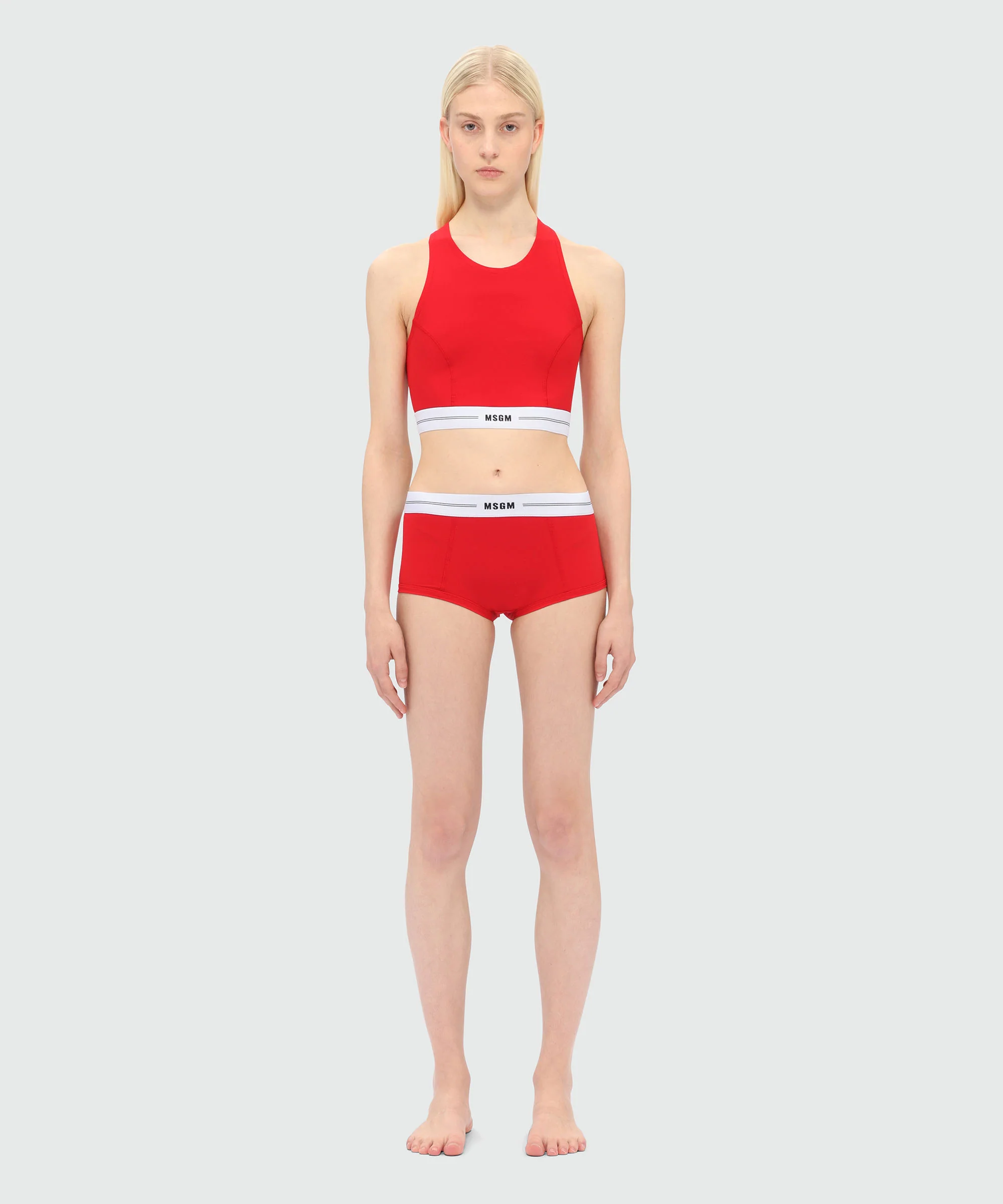 MSGM red jersey briefs with elastic - Image 2