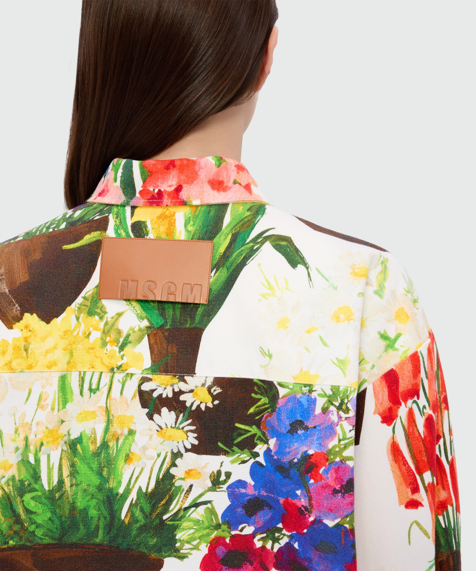 Multicolor printed canvas shirt dress - Image 5