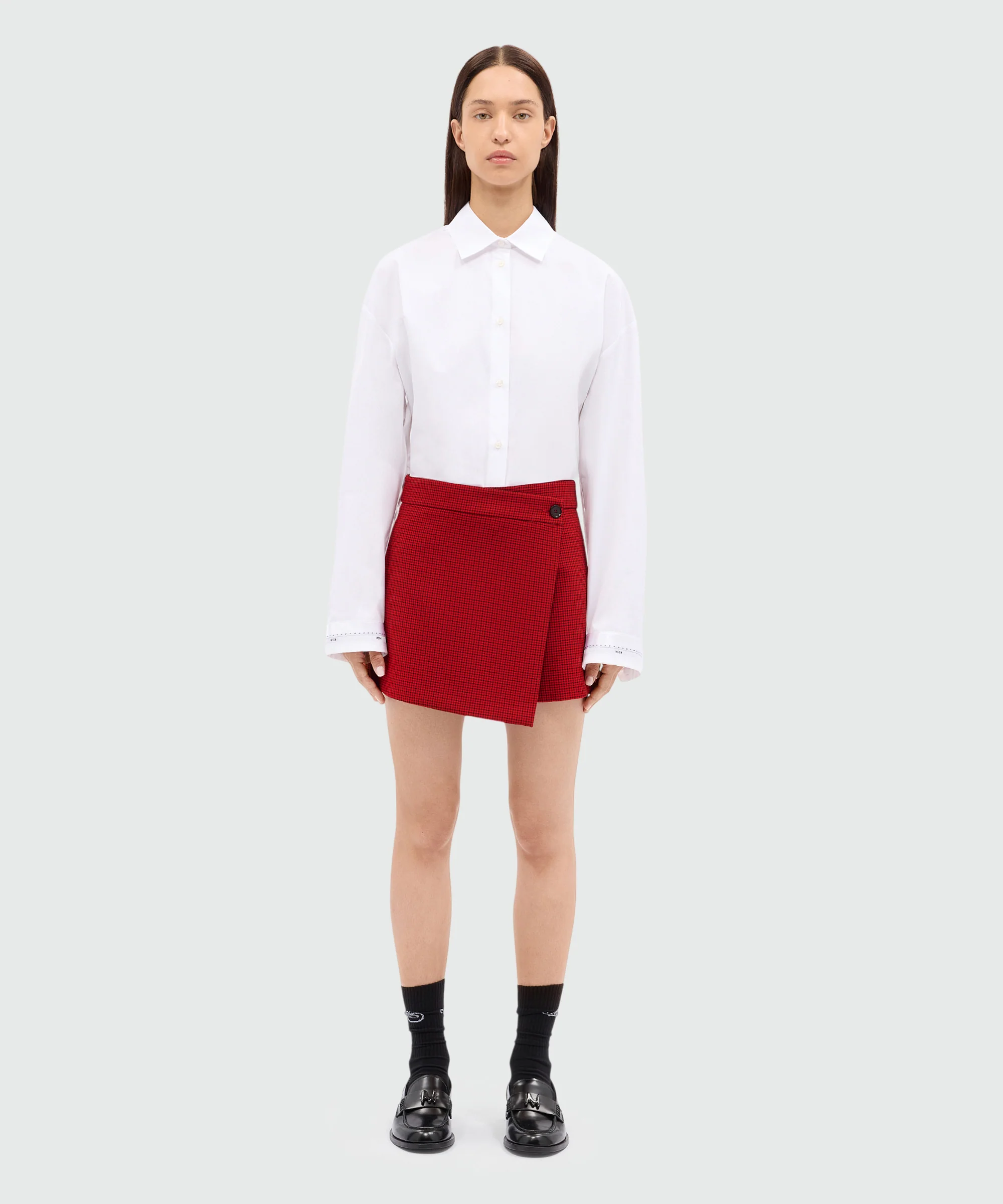 Red check wrap shorts - Image 2