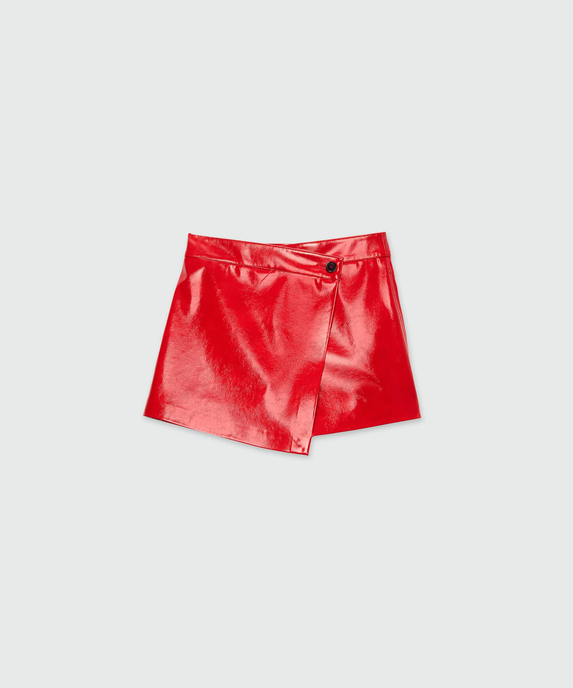 Red vinyl wrap shorts