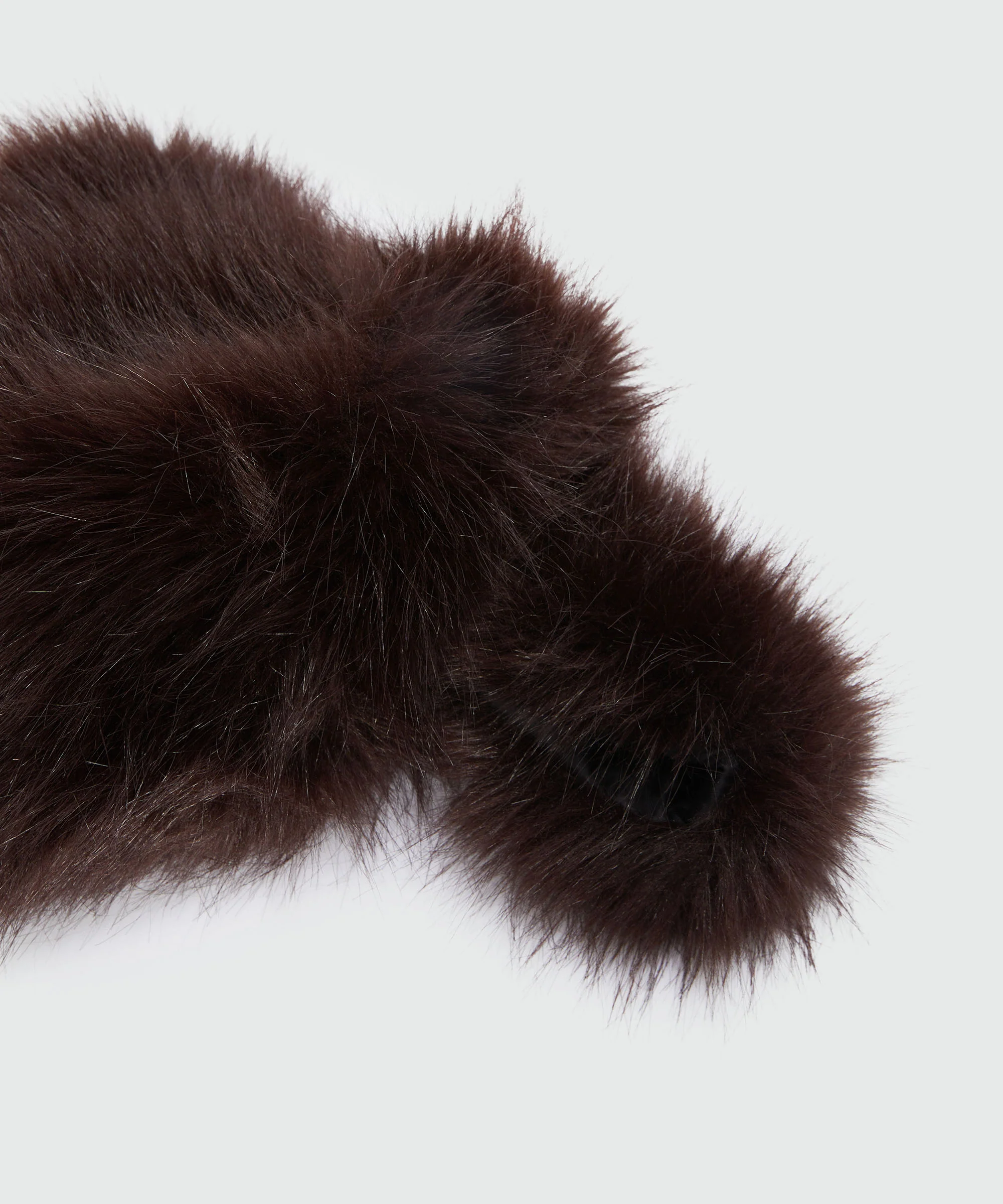 Small brown faux fur handbag - Image 4