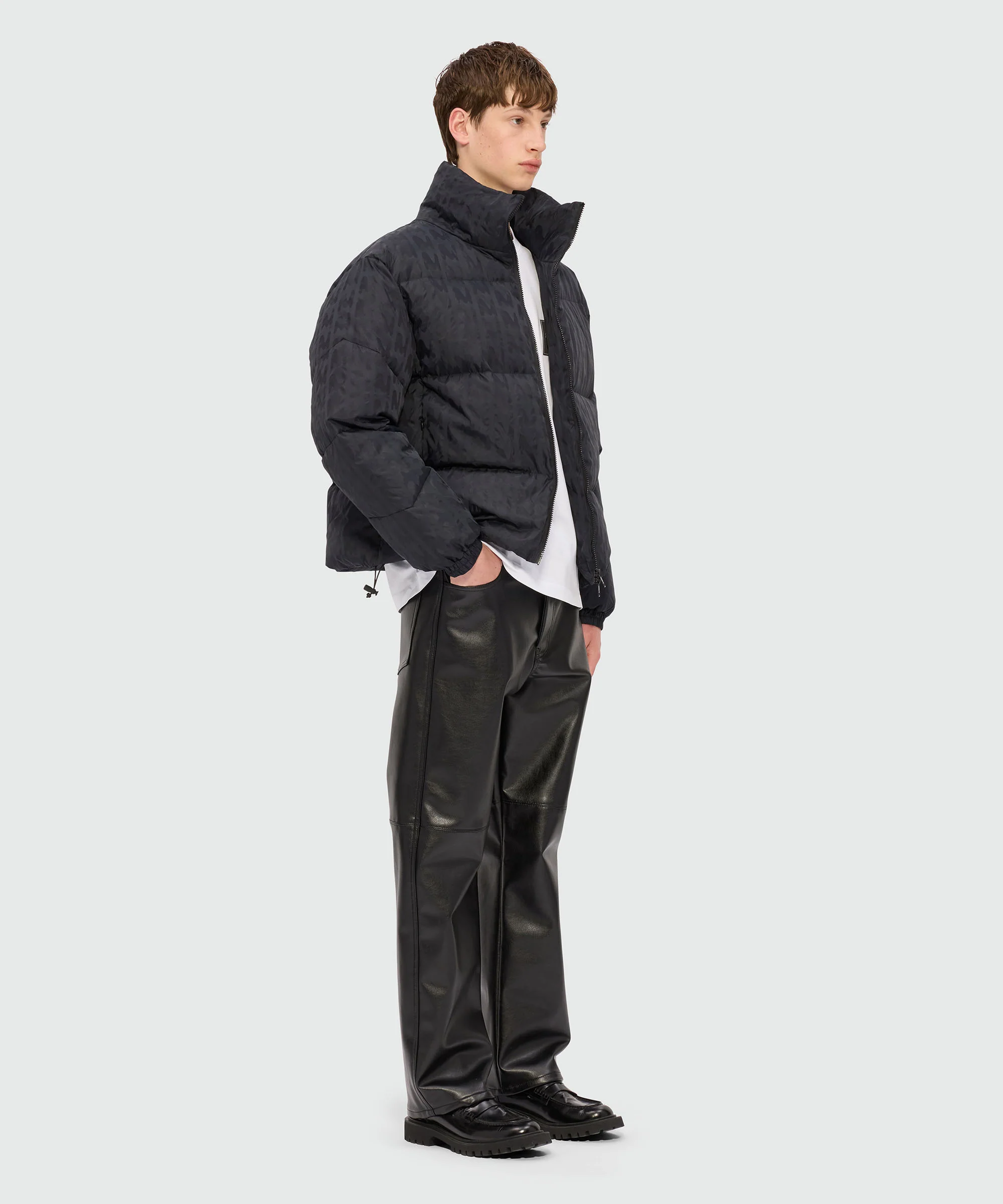 TheMwave black jacquard nylon down jacket - Image 4