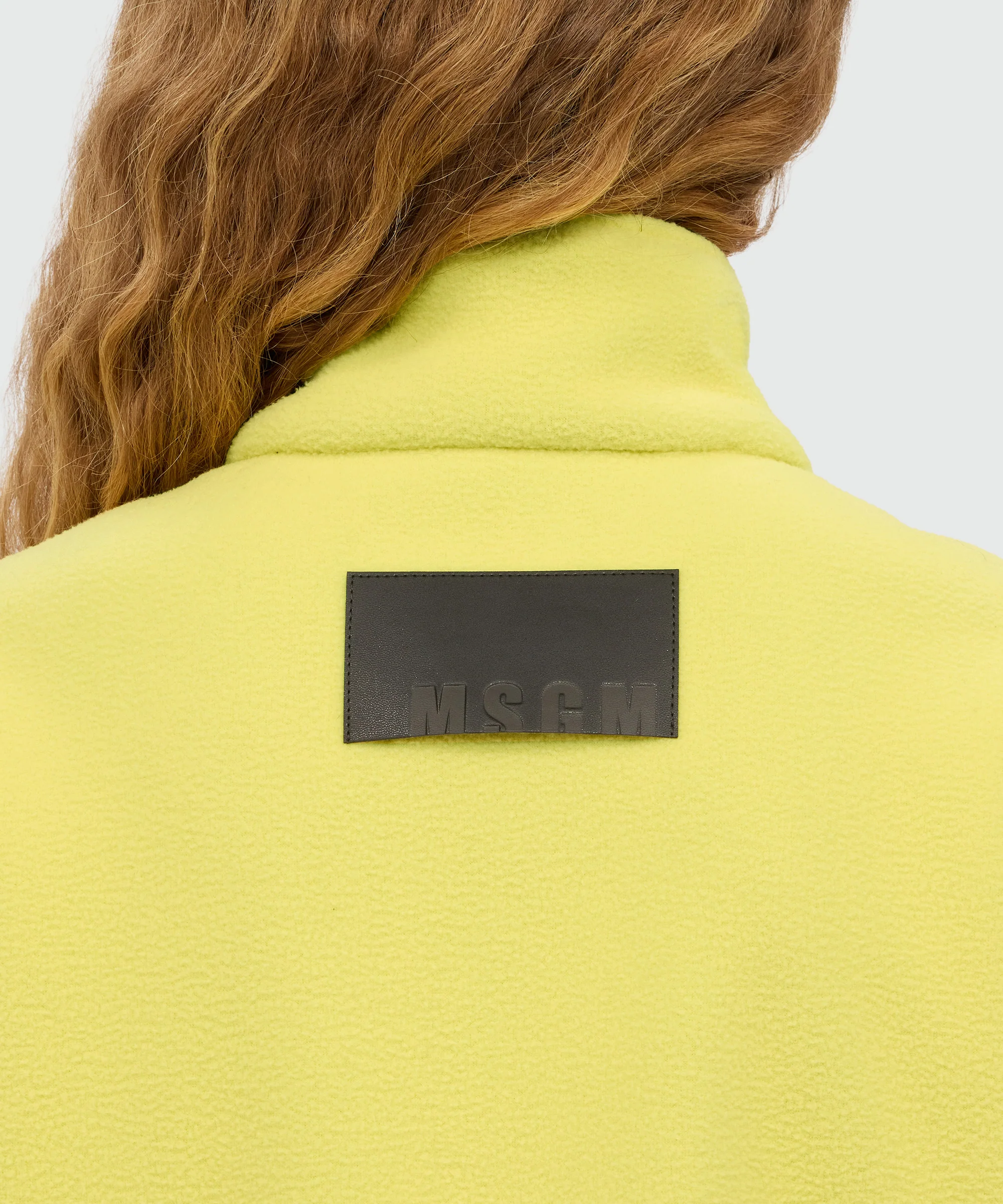 Yellow fleece vest with high collar - Image 5